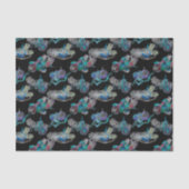 Zwart Licht Neon Glow Kerstmis Kaars Patroon Tissuepapier (Voorkant)