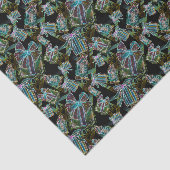 Zwart Licht Neon Glow Xmas Cadeaus en huizen Tissuepapier (Detail)