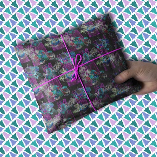 Zwart Licht Neon Glow Xmas Kaars Cluster Tissuepapier