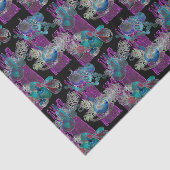 Zwart Licht Neon Glow Xmas Kaars Cluster Tissuepapier (Detail)