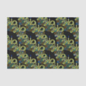 Zwart Licht Neon Glow Xmas Kaars en Ornamenten Tissuepapier (Voorkant)