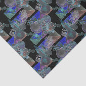 Zwart Licht Neon Glow Xmas Ornament Cluster Tissuepapier (Detail)