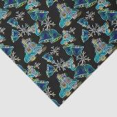 Zwart Licht Neon Glow Xmas Sneeuwvlokken Auto's Kl Tissuepapier (Detail)