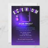 Zwart licht Ontsnappen van de uitnodiging van de Z (Voorkant)