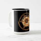 Zwart-licht Tweekleurige Koffiemok (Voorkant links)