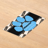 Zwart & Lichtblauw Pawprint Afstuderen Frosted Acryl Uitnodigingen (Laagn)