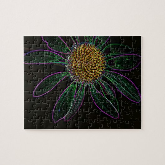 Zwart lichte Neon-ventilator Legpuzzel (Horizontaal)