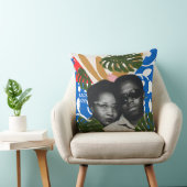 Zwart Liefde blauw Kussen (Stoel)