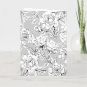 Zwart Liefde en Dank Mooi Script Foto Bruiloft Bedankkaart (Achterkant)