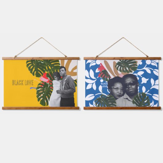  zwart liefde hangend wandkleed (Dubbel)