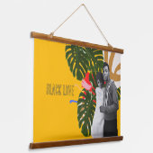  zwart liefde hangend wandkleed (Gebogen)