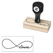 Zwart Liefde Infinity Rubber Stamp Rubberstempel (Gestempeld)