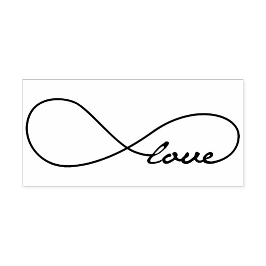 Zwart Liefde Infinity Rubber Stamp Rubberstempel (Afrduk)
