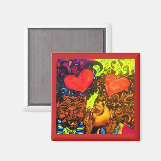 Zwart Liefde Poster Magnet (Voorkant / Achterkant)