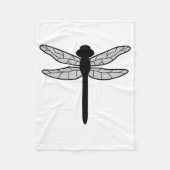 Zwart liftfilhouet wit fleece deken (Voorkant)