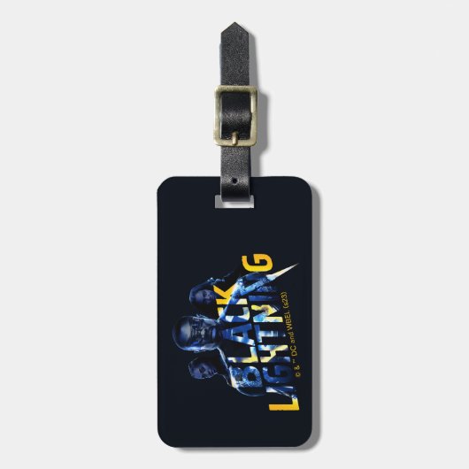 Zwart Lightning Heroes Graphic Bagagelabel (Voorkant verticaal)