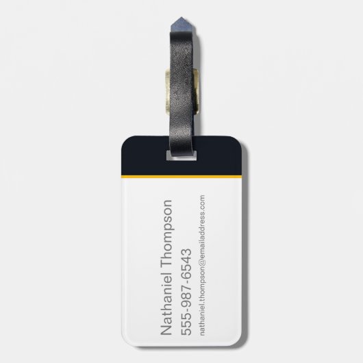 Zwart Lightning Heroes Graphic Bagagelabel (Achterkant verticaal)