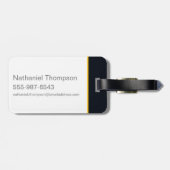 Zwart Lightning Heroes Graphic Bagagelabel (Achterkant horizontaal)