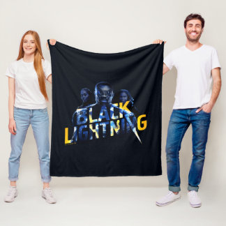 Zwart Lightning Heroes Graphic Fleece Deken