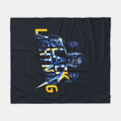 Zwart Lightning Heroes Graphic Fleece Deken (Voorkant (Horizontaal))