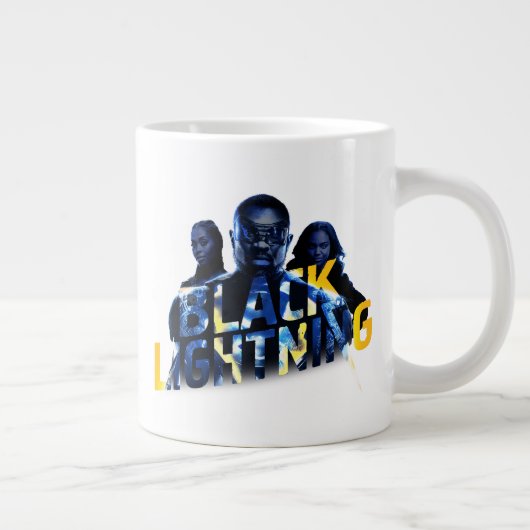 Zwart Lightning Heroes Graphic Grote Koffiekop (Rechts)
