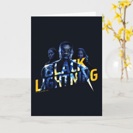 Zwart Lightning Heroes Graphic Kaart (Gele Bloem)