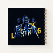 Zwart Lightning Heroes Graphic Notitieboek (Achterkant)