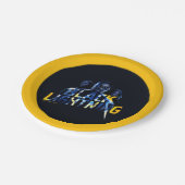 Zwart Lightning Heroes Graphic Papieren Bordje (Gekanteld)