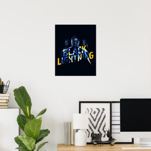 Zwart Lightning Heroes Graphic Poster