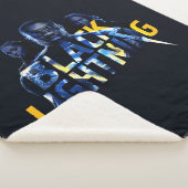 Zwart Lightning Heroes Graphic Sherpa Deken (3/4)