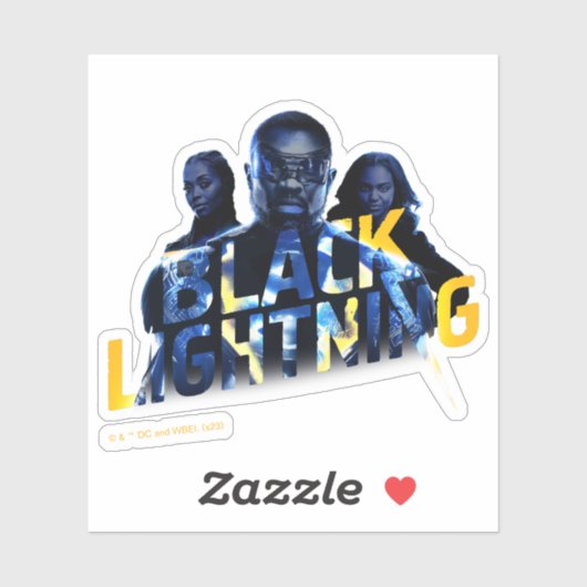 Zwart Lightning Heroes Graphic Sticker (Vel)