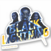 Zwart Lightning Heroes Graphic Sticker (Voorkant)