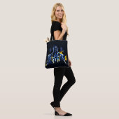 Zwart Lightning Heroes Graphic Tote Bag (Op model)