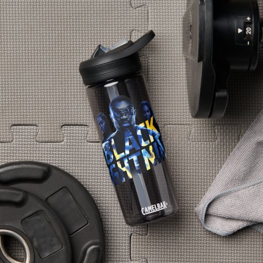 Zwart Lightning Heroes Graphic Waterfles (Gym)