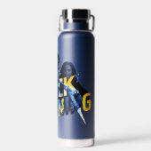 Zwart Lightning Heroes Graphic Waterfles (Achterkant)