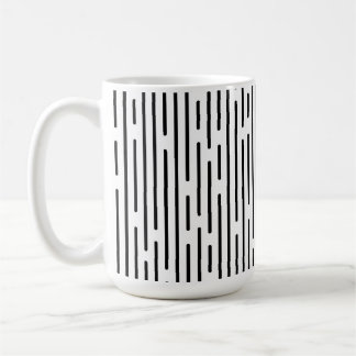Zwart Lijn Geometrisch Patroon Koffiemok