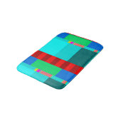 Zwart lijnChevron-ontwerp Badmat (Gekanteld)