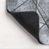 Zwart Lijnen wit grijze streep rechthoeken abstrac Muismat (Hoek)