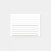 Zwart Lijnen Wit Plain Elegant Eenvoudig Stijlvol Post-it® Notes (Voorkant)