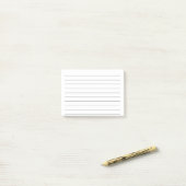 Zwart Lijnen Wit Plain Elegant Eenvoudig Stijlvol Post-it® Notes (Op bureau)