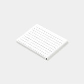 Zwart Lijnen Wit Plain Elegant Eenvoudig Stijlvol Post-it® Notes (Schuin)