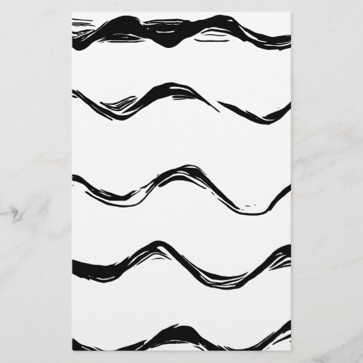 Zwart lijnenpatroon briefpapier (Voorkant)