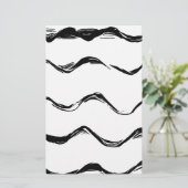 Zwart lijnenpatroon briefpapier (Staand voorkant)