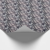 Zwart lijnpatroon, omslagpapier cadeaupapier (Hoek)