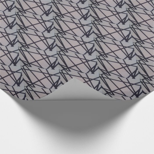 Zwart lijnpatroon, omslagpapier cadeaupapier (Hoek)