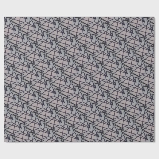 Zwart lijnpatroon, omslagpapier cadeaupapier (Vlak)