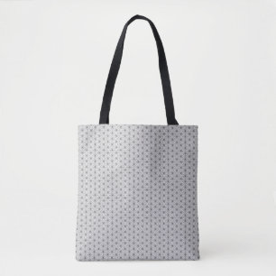 Zwart lijnpatroon van vlas traditionele japaan tote bag