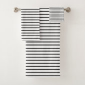 Zwart lijnwit bad handdoek (Insitu)