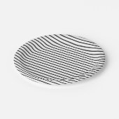 Zwart lijnwit papieren bordje (Gekanteld)