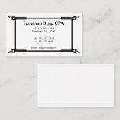  zwart Lijst accountantsfinanciering Visitekaartje (Voorkant / Achterkant)